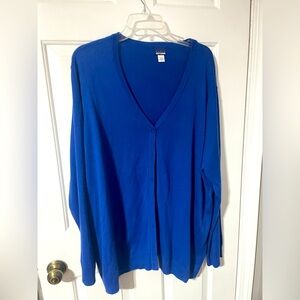 Basic Edition-Royal Blue Cardigan Sweater-Size 3X